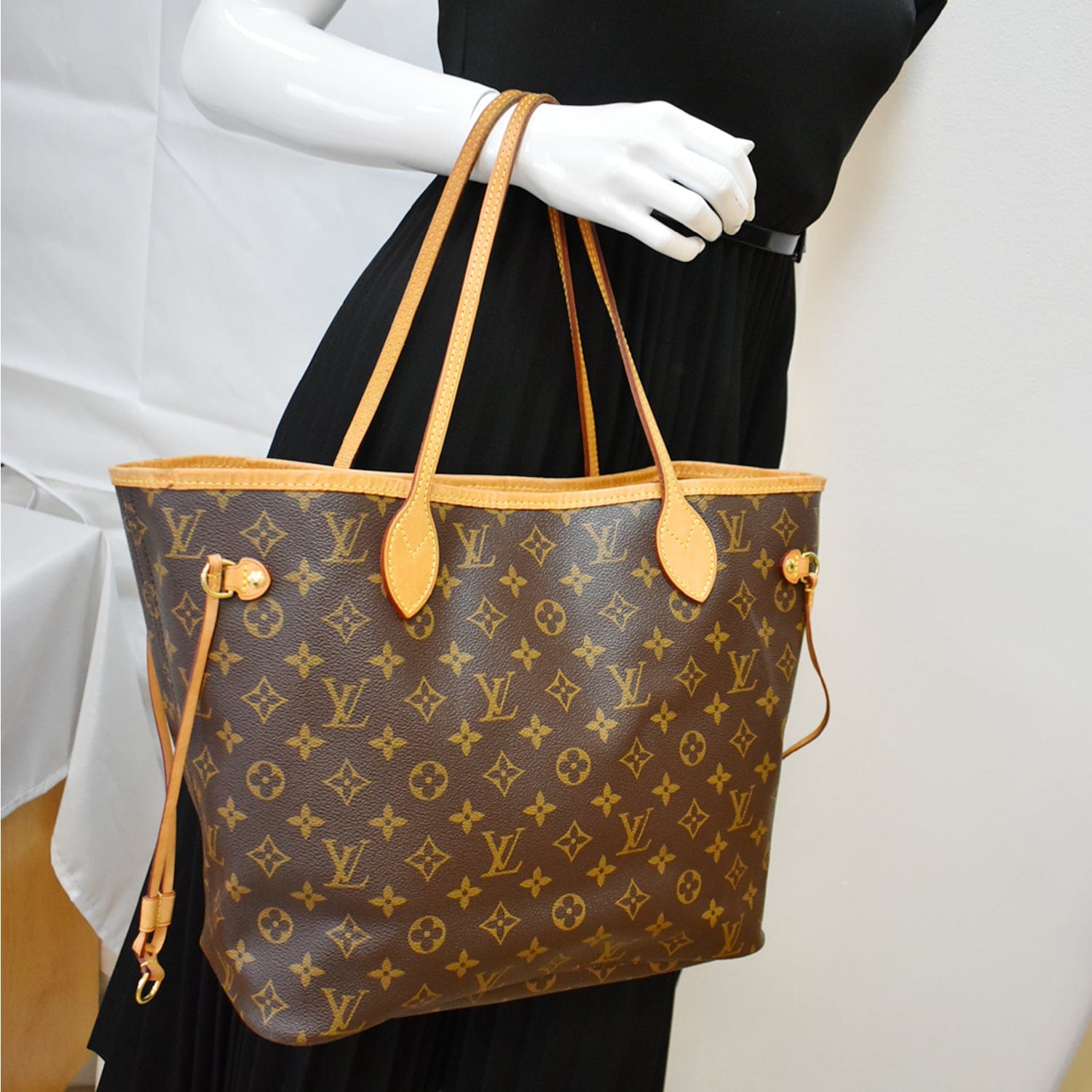 Louis Vuitton Small Monogram Neverfull Bag Tote Bag Leather ref