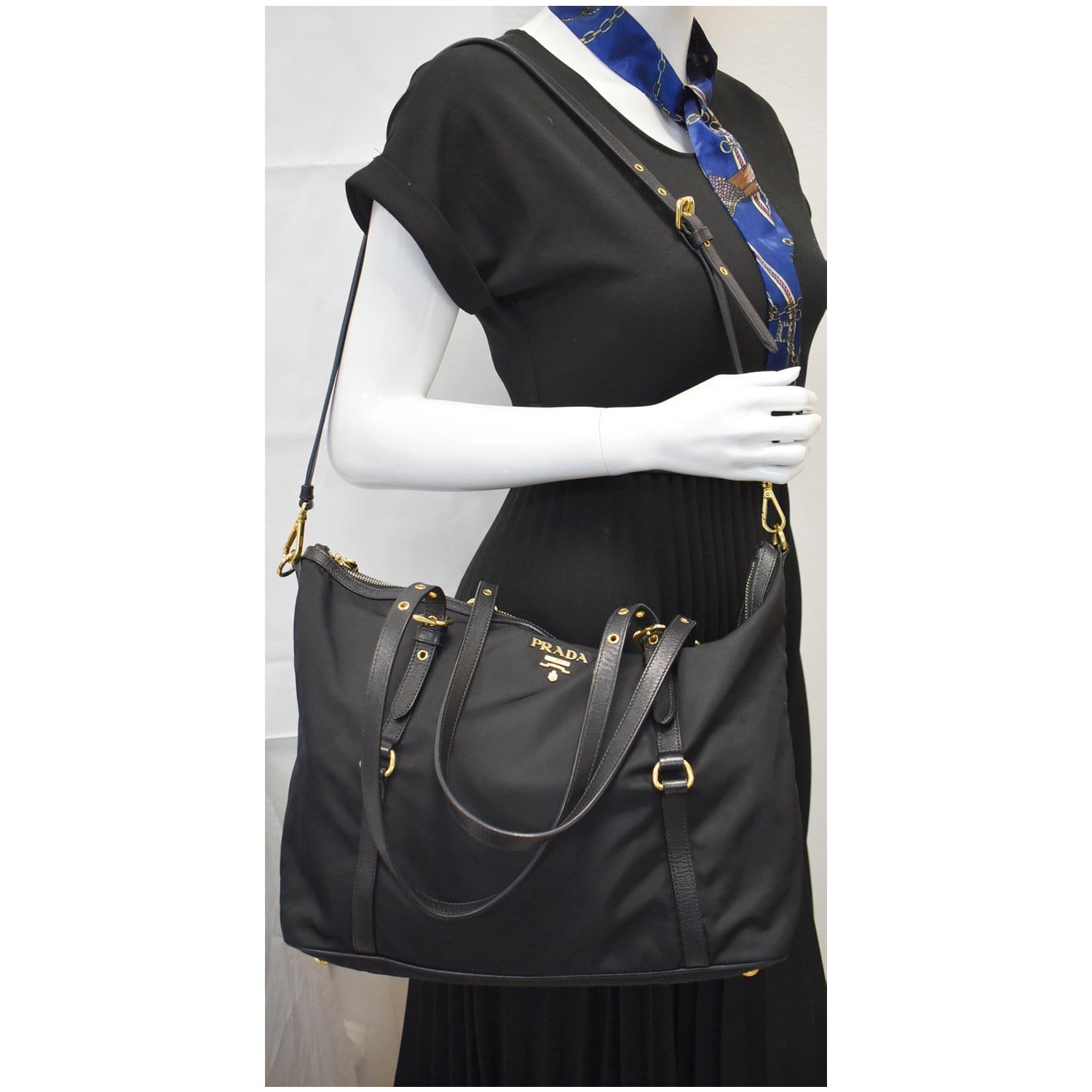 Authentic Prada Tessuto Saffiano Shopping Tote Bag, Luxury, Bags