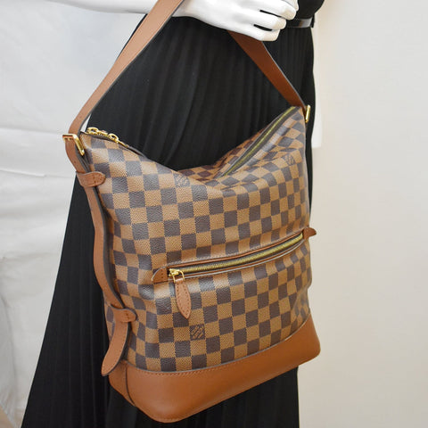 LOUIS VUITTON Diane Damier Ebene Shoulder Bag Brown