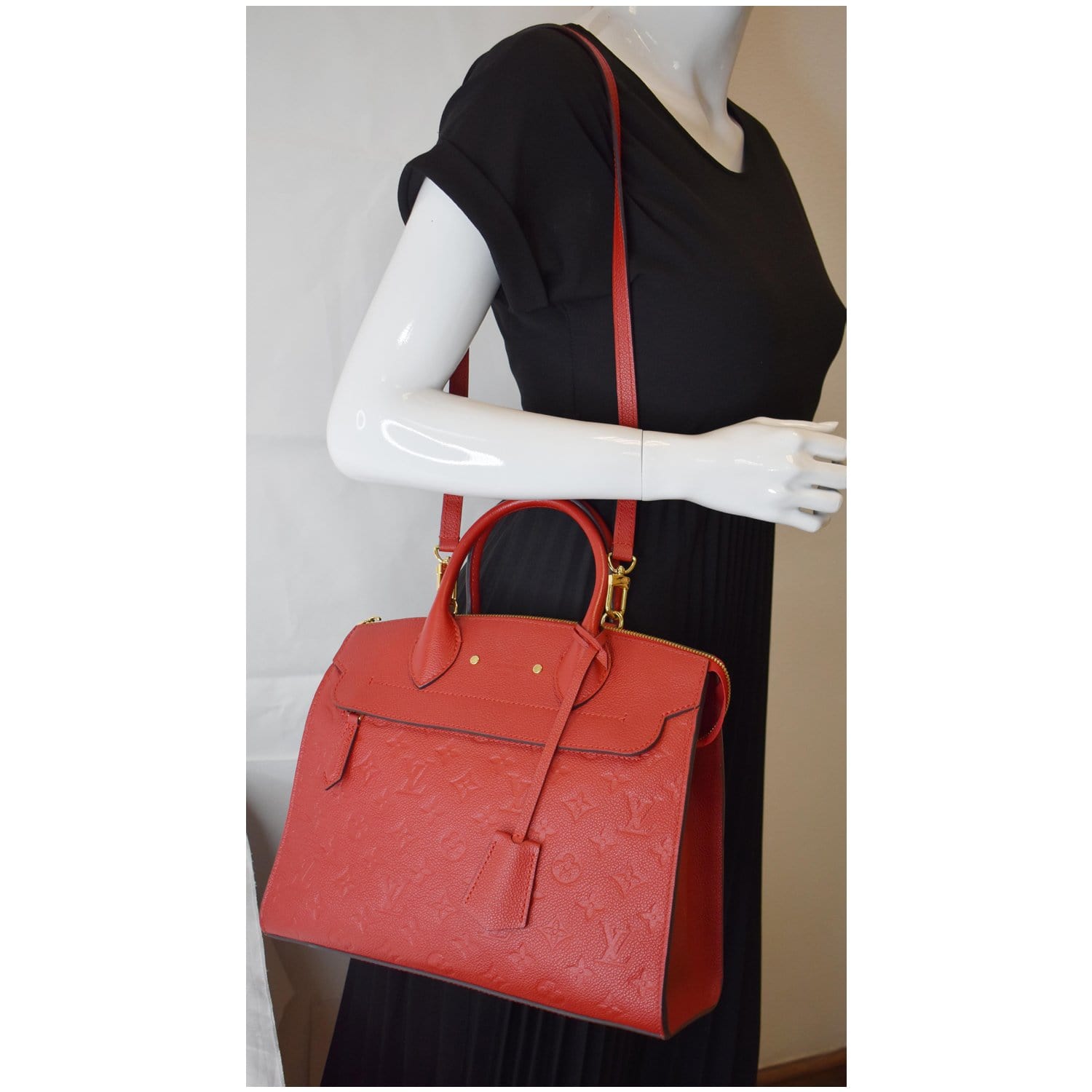 Louis Vuitton Fascinante Shoulder Bag, Red Monogram Empreinte