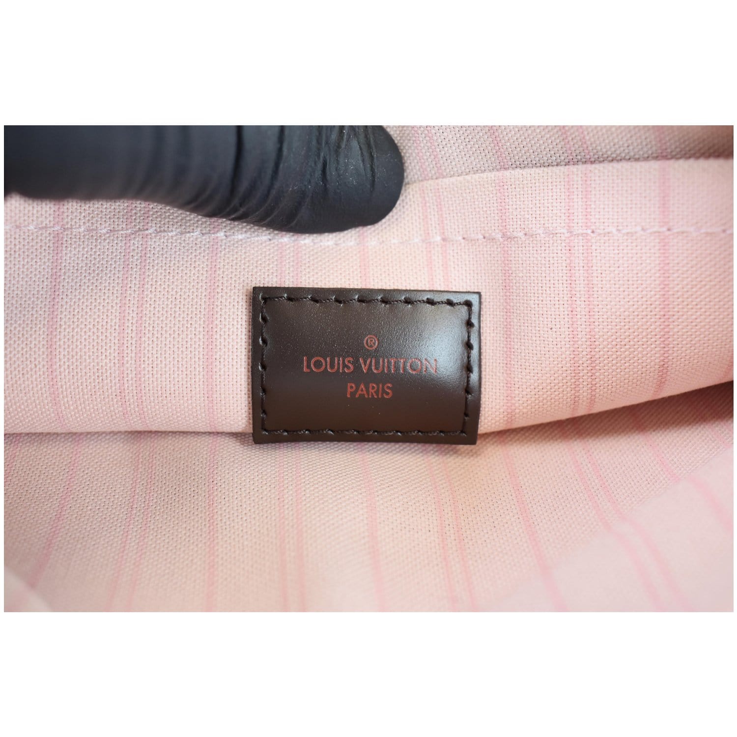 Louis Vuitton Neverfull Wristlet, Damier Ebene with Pink Interior, New, No  Dustbag GA001