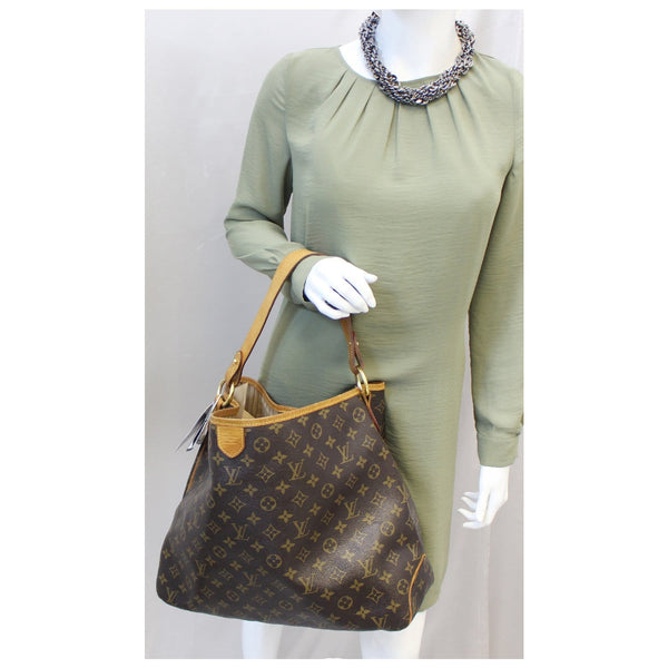 LOUIS VUITTON Delightful MM Monogram Canvas Tote Shoulder Bag-US