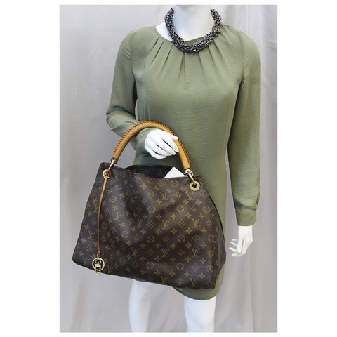 LOUIS VUITTON Artsy MM Monogram Canvas Hobo Shoulder Bag-US