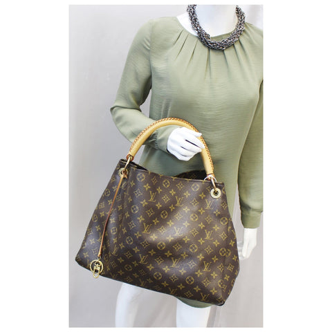 LOUIS VUITTON Artsy MM Monogram Canvas Hobo Shoulder Bag-US