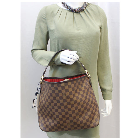 LOUIS VUITTON Delightful MM NM Damier Ebene Hobo Shoulder Bag-US