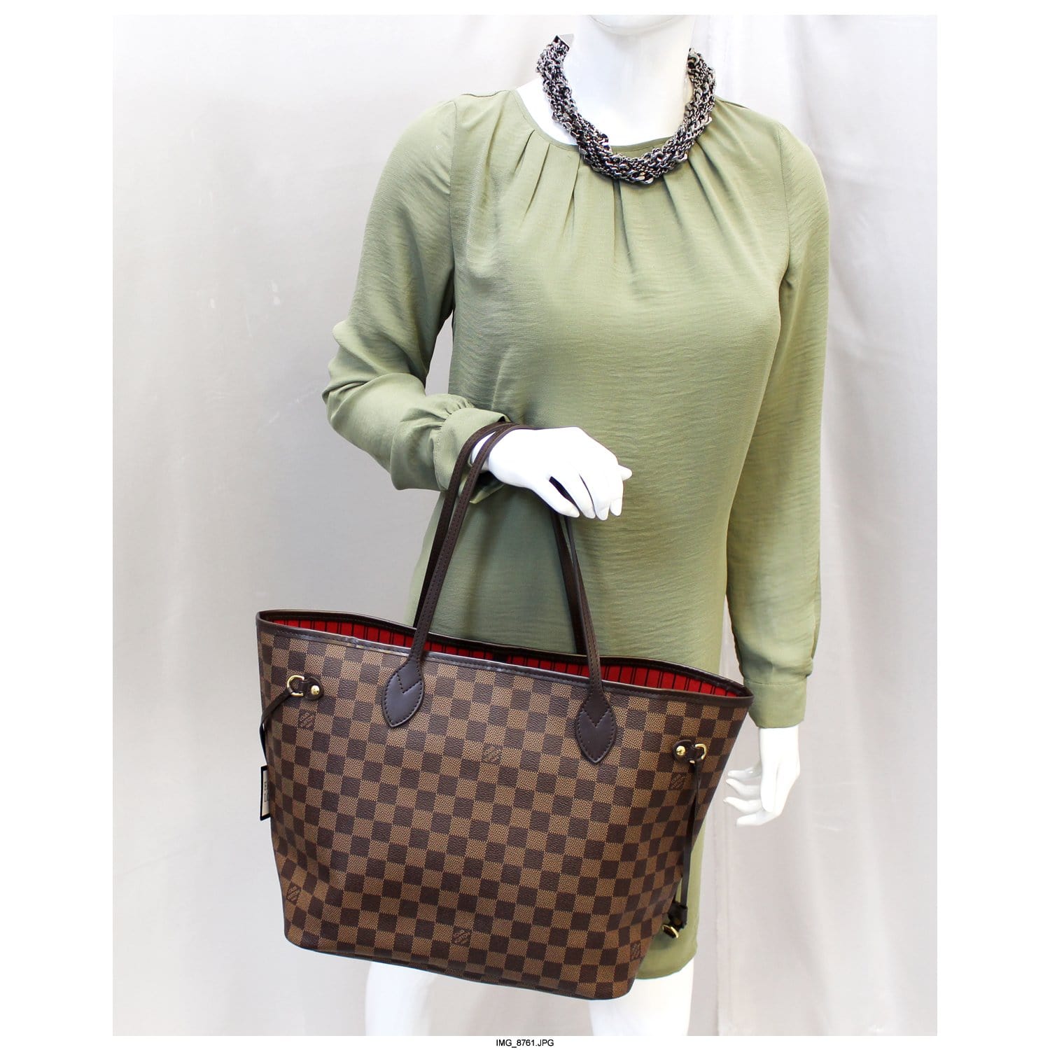 LOUIS VUITTON Neverfull MM Damier Ebene Shoulder Bag