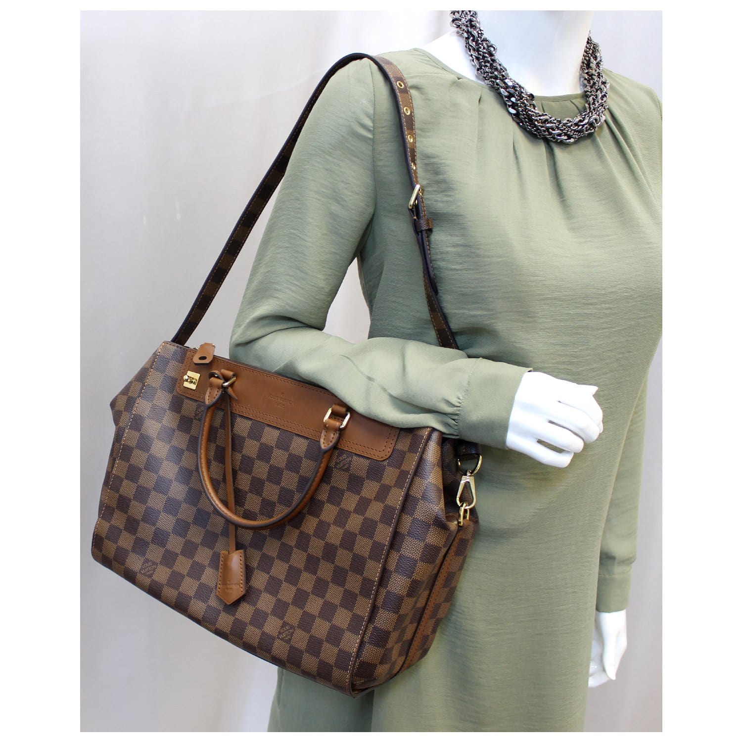 Louis Vuitton Damier Ebene Medium Buckle Handbags & Bags for Women