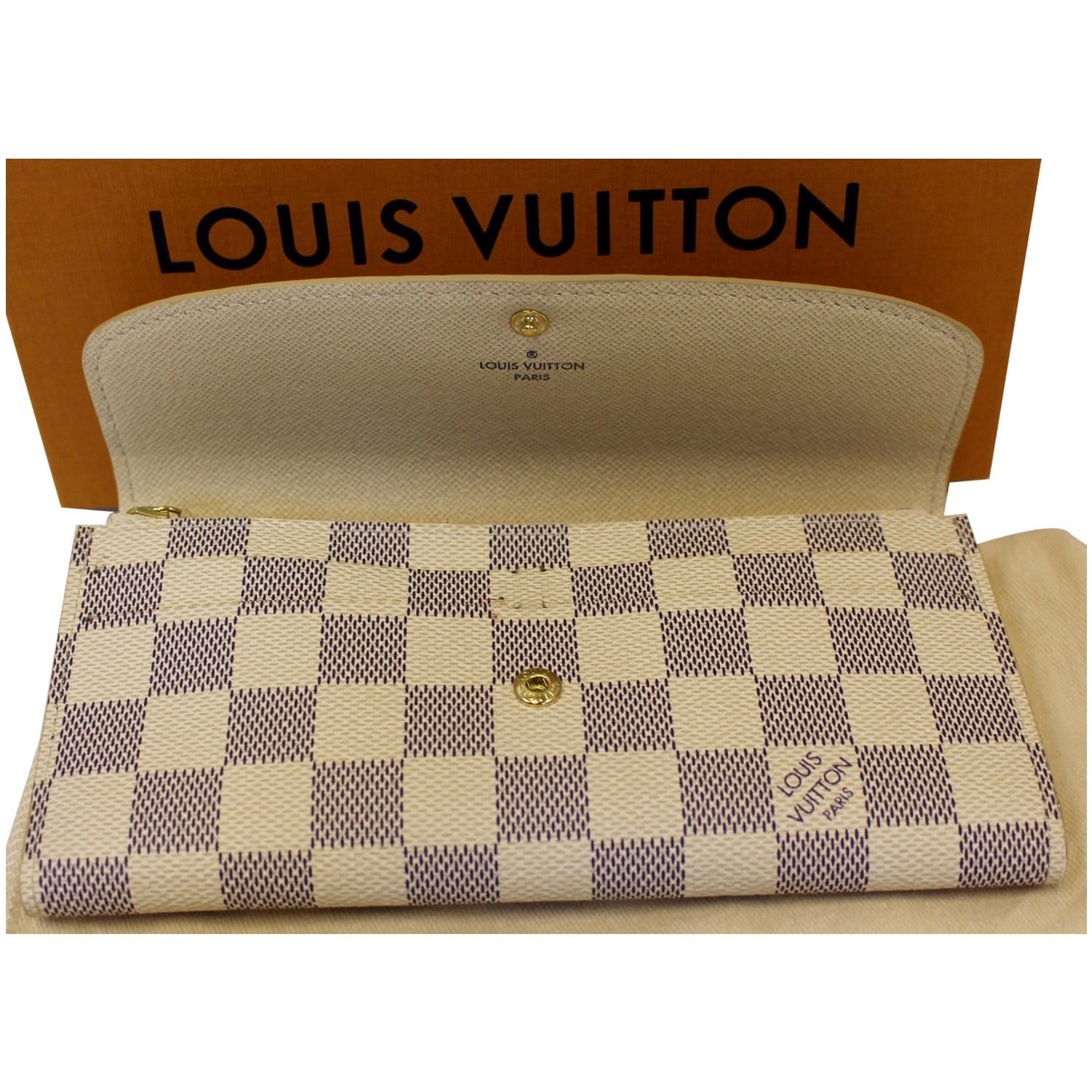 Emilie leather wallet Louis Vuitton White in Leather - 22154103
