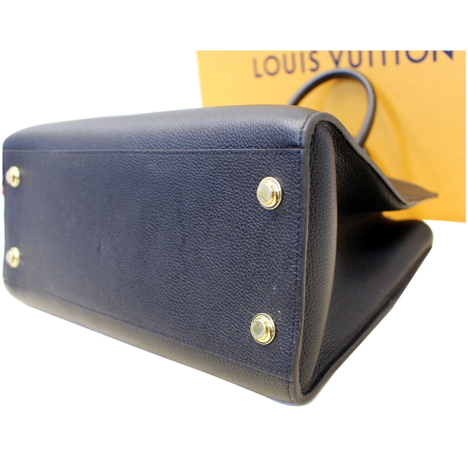 Louis Vuitton Noir/Galet Grained Leather City Steamer MM Bag