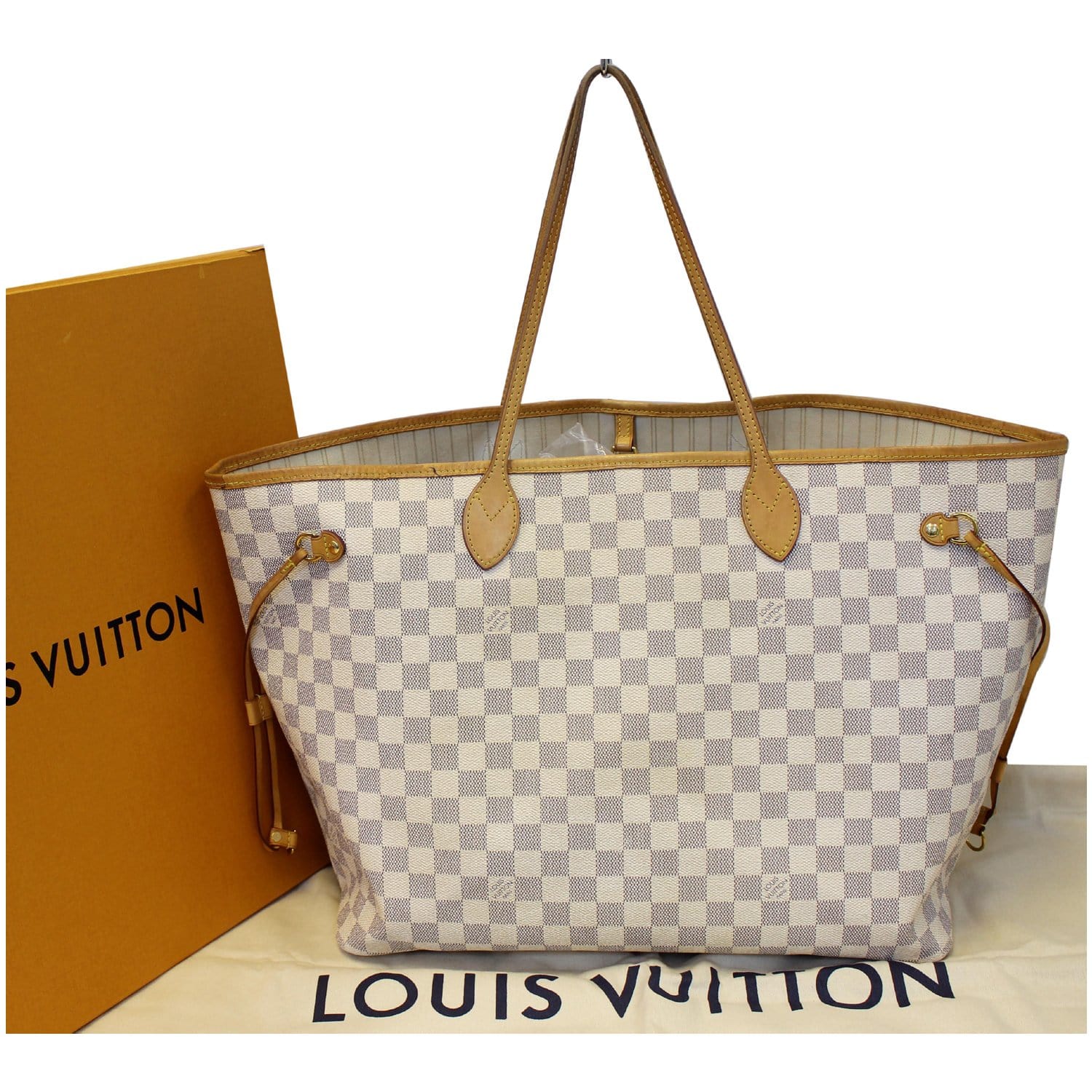 Authentic Louis Vuitton Damier Azur Neverfull Gm