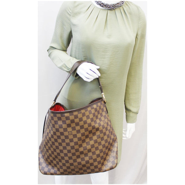 LOUIS VUITTON Delightful MM Damier Ebene Hobo Shoulder Bag-US