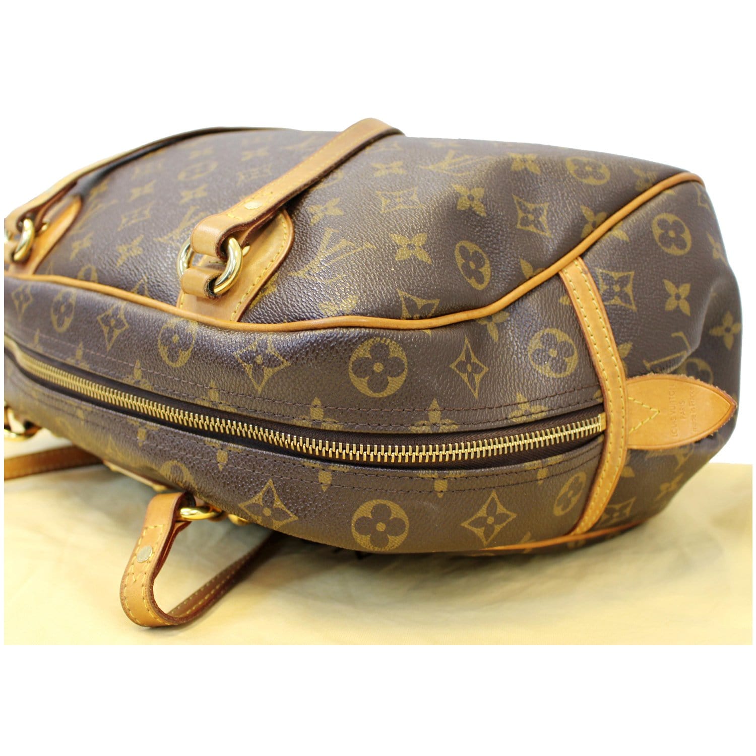 Montorgueil cloth handbag Louis Vuitton Brown in Cloth - 34220281