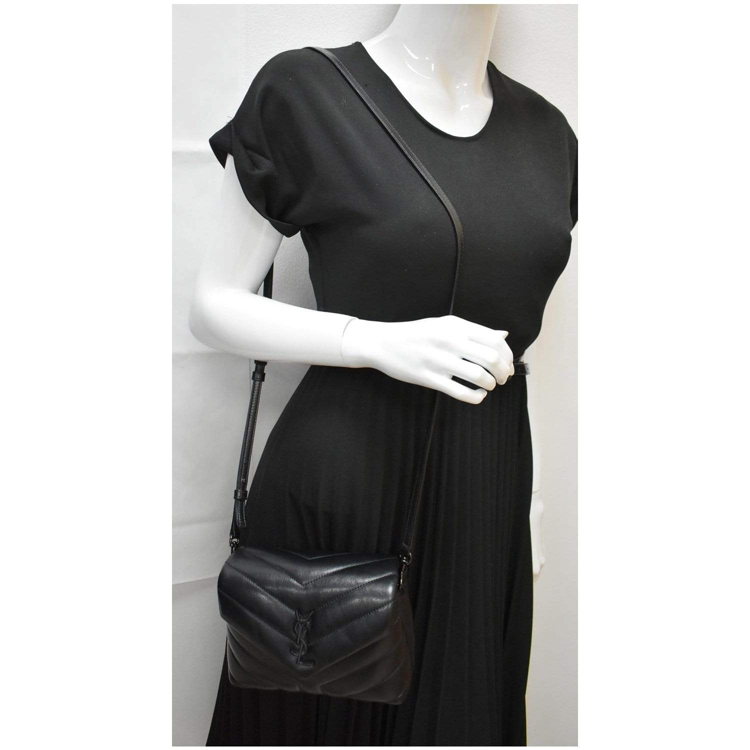 Shop Saint Laurent Mini Loulou Matelassé Leather Shoulder Bag