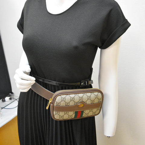 GUCCI Ophidia GG Supreme Canvas Web Belt Bag Brown | DDH