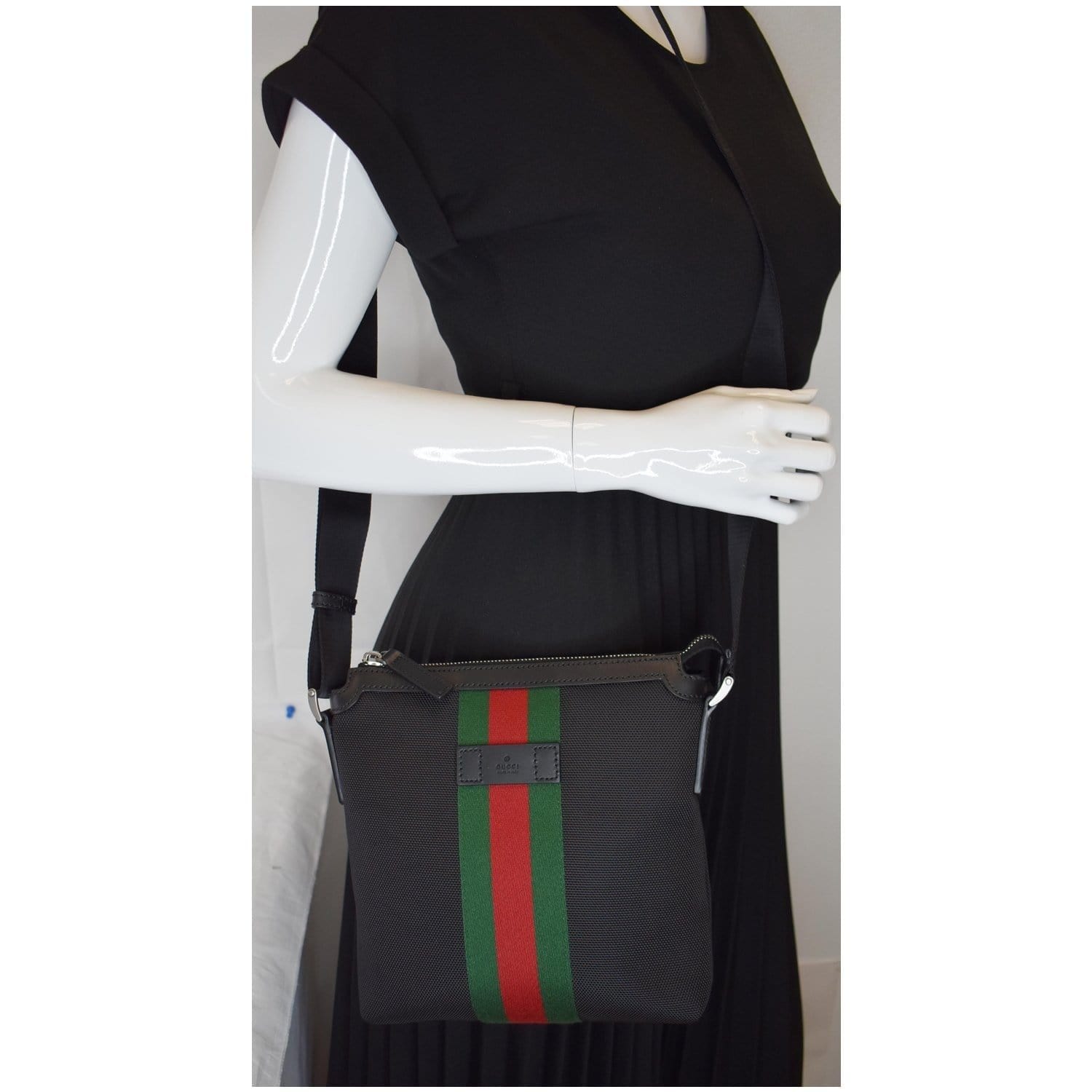 Gucci Small Techno Canvas Crossbody Bag in Black for Men