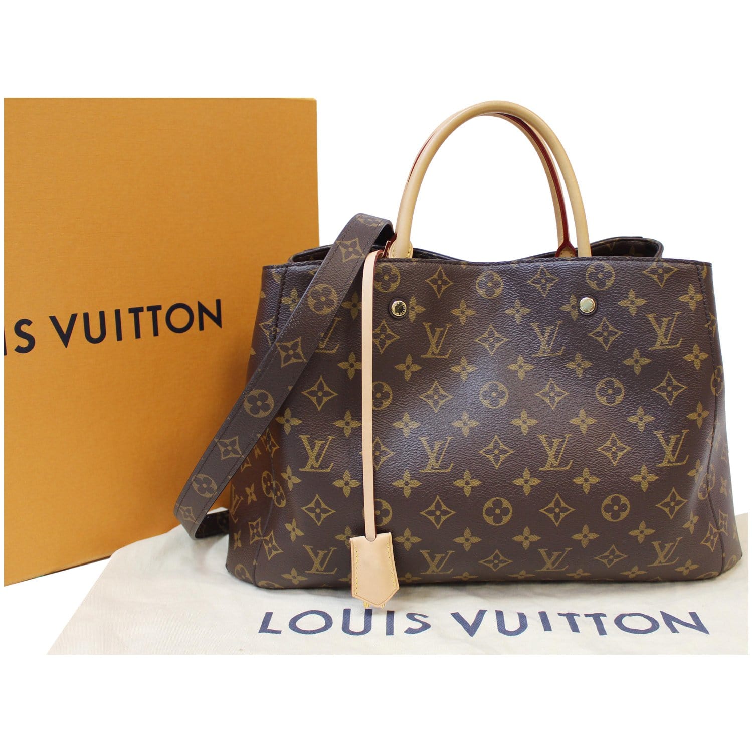 Louis Vuitton Sac Montaigne GM Monogram Brown Cloth ref.225283