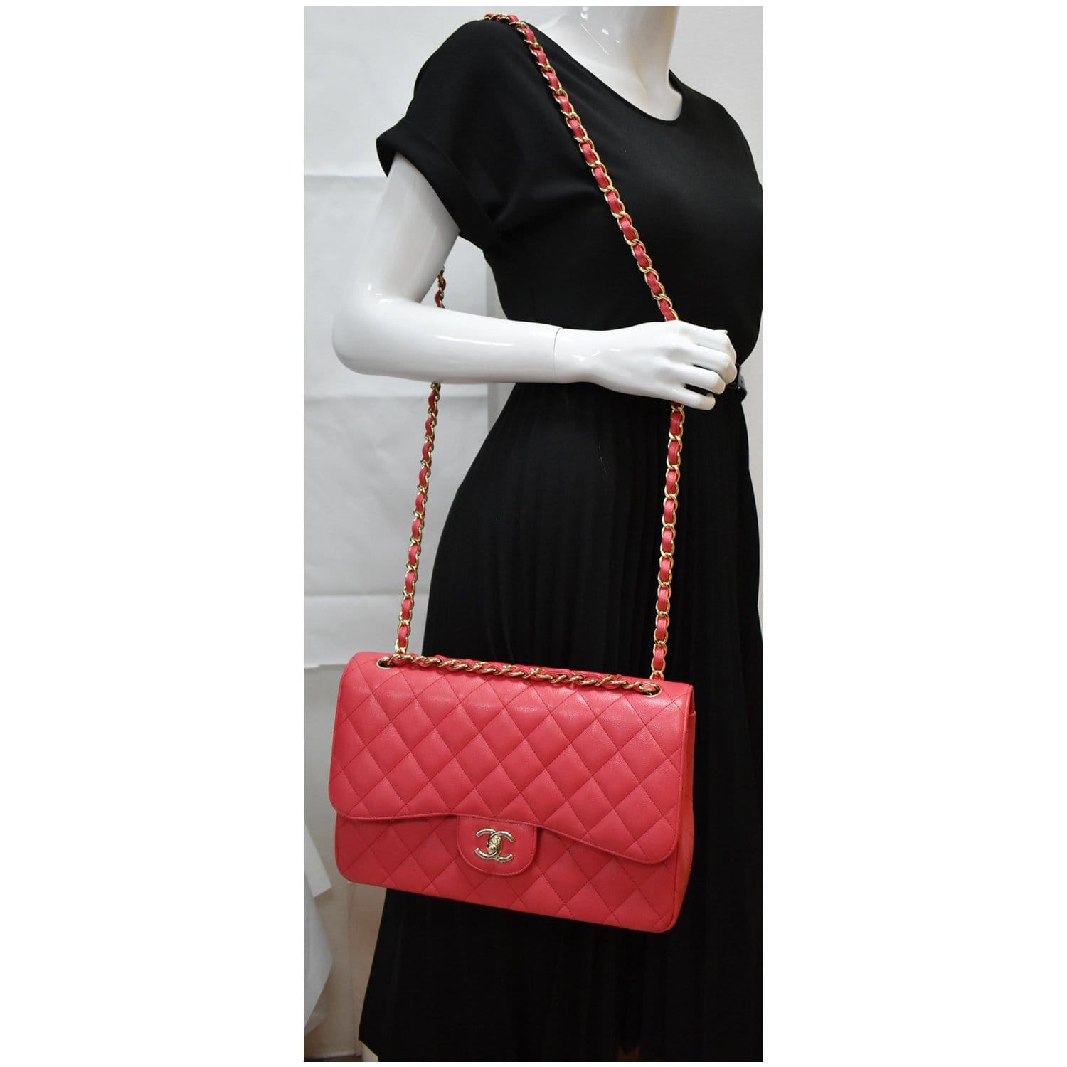 Chanel Red Classic Mini Square Flap Bag  Oliver Jewellery