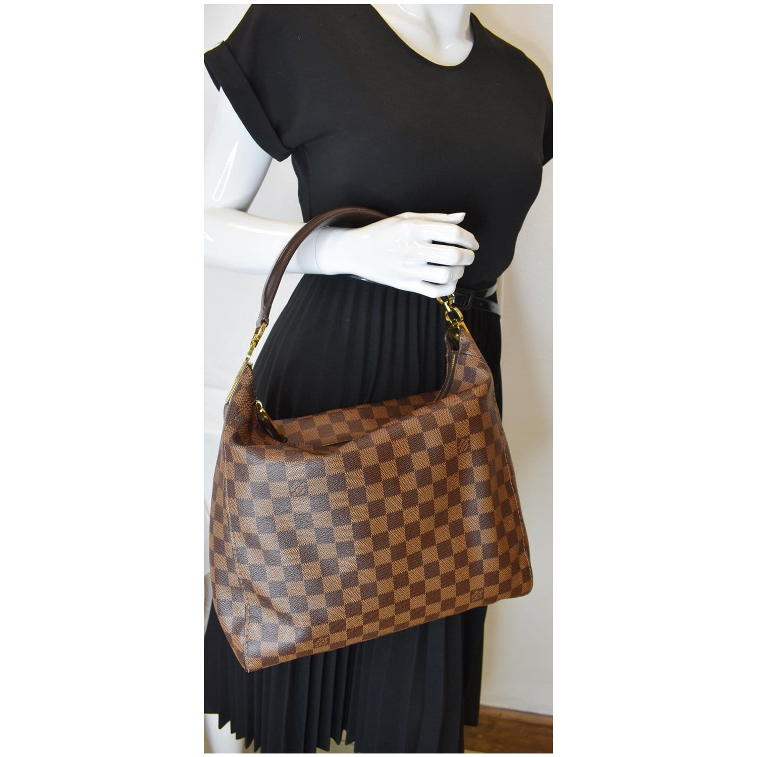 Louis Vuitton Brown Vintage Damier Ebene Portobello Crossbody Bag