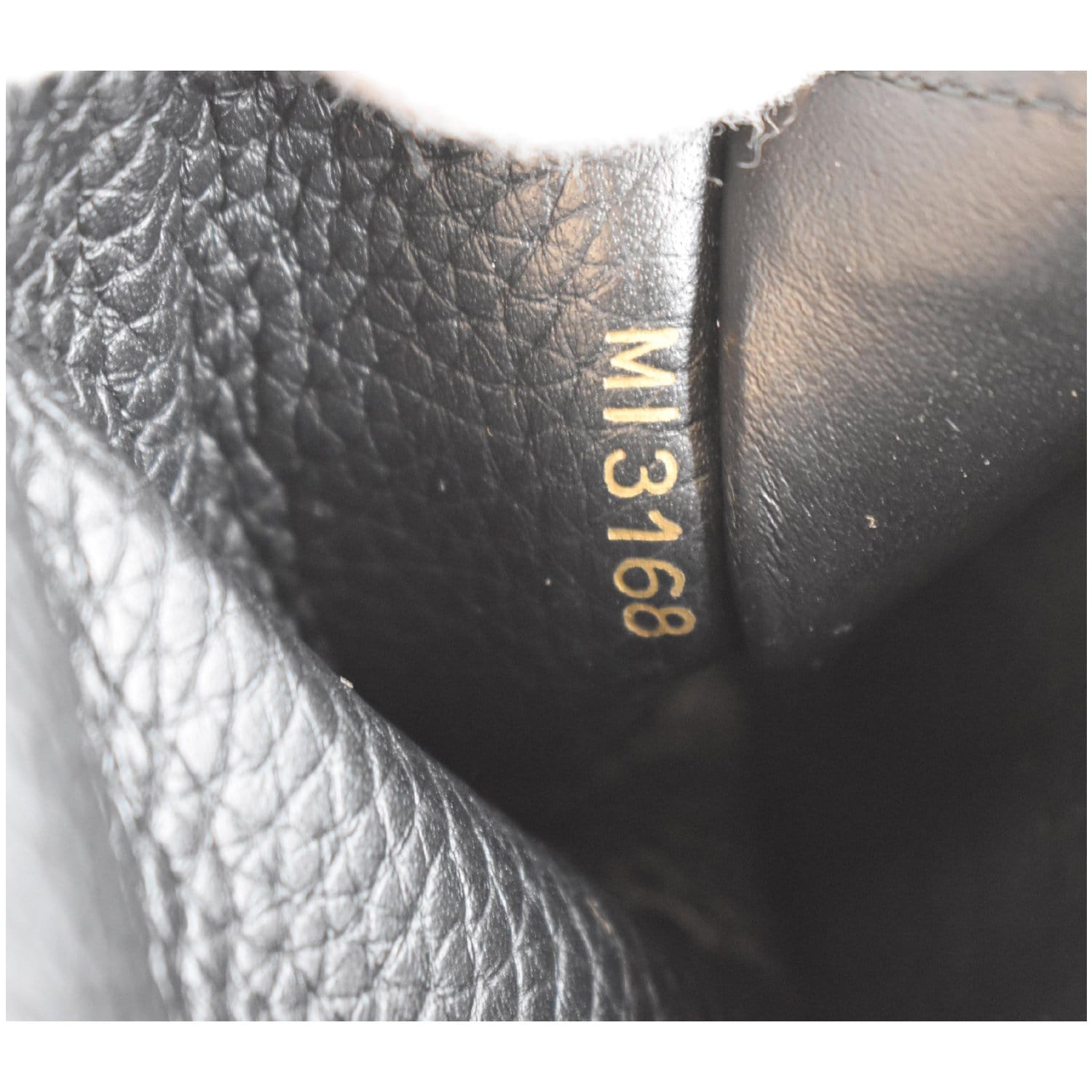 Louis Vuitton Capucines Wallet Embellished Leather Black 21809044