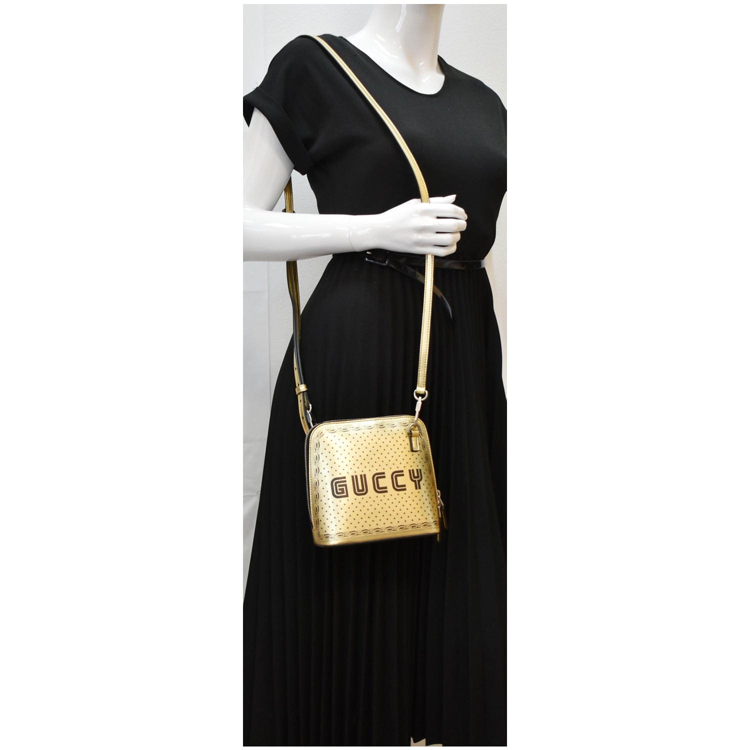 Gold Fully Beaded Jeromes Purse with sparkle & Gucci Dust Bag