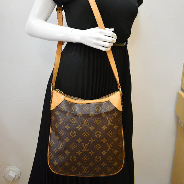 LOUIS VUITTON Odeon PM Monogram Canvas Crossbody Bag Brown