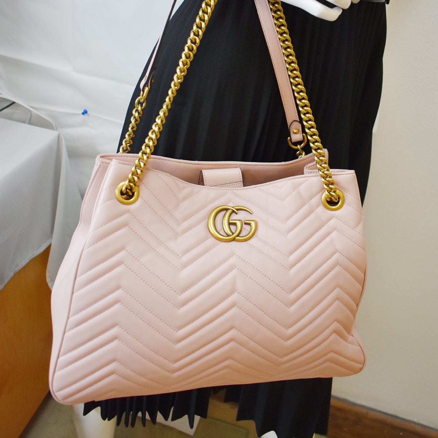 Gucci Large GG Marmont Matelasse Shoulder Bag