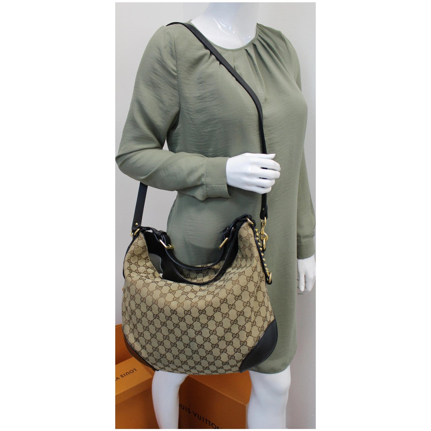 Louis Vuitton Patti Black Canvas Shoulder Bag (Pre-Owned)