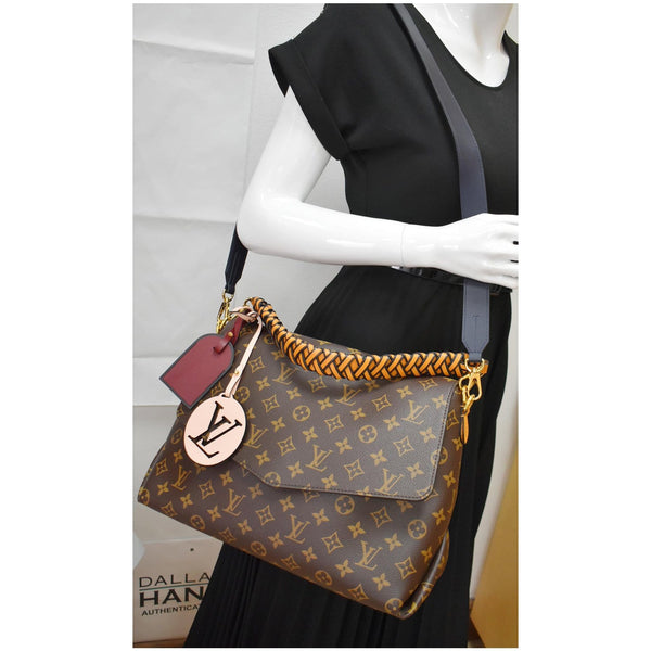 LOUIS VUITTON Beaubourg MM Monogram Canvas Shoulder Bag Brown