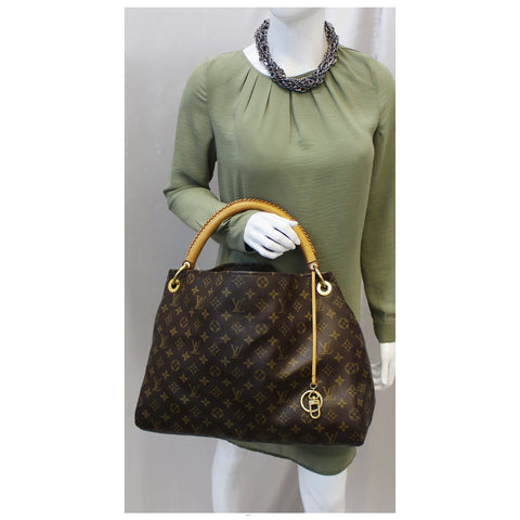 LOUIS VUITTON Artsy MM Monogram Canvas Hobo Shoulder Bag-US