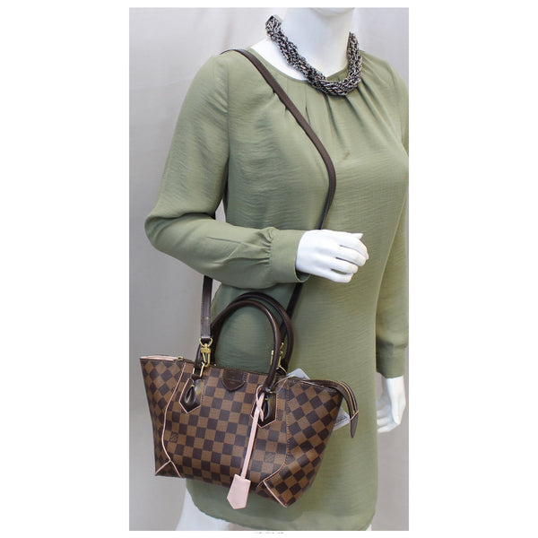 LOUIS VUITTON Caissa PM Damier Ebene Tote Shoulder Bag-US