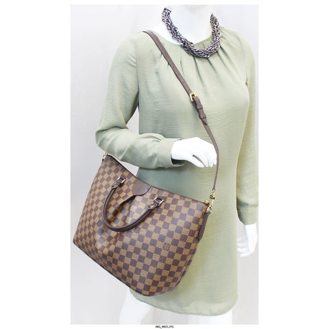 LOUIS VUITTON Siena GM Damier Ebene Shoulder Handbag-uS