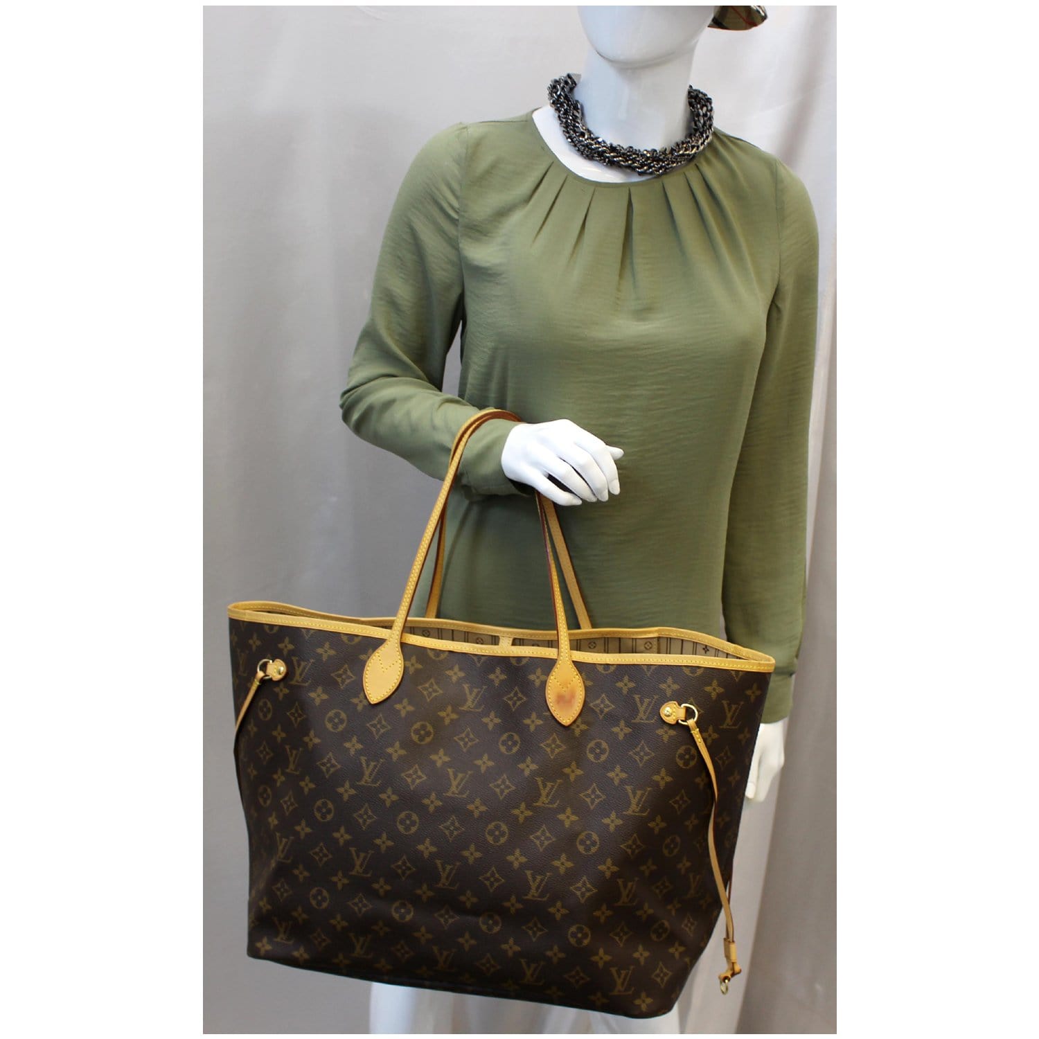 Louis Vuitton Neverfull GM Monogram Leather Tote Shoulder 