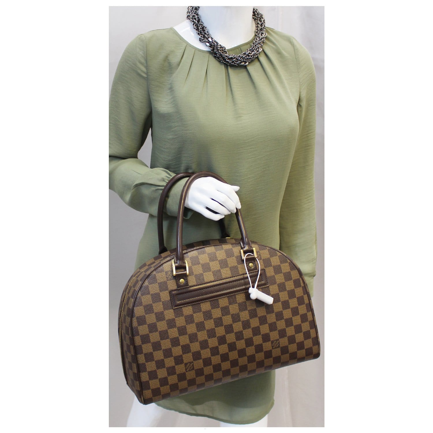 Louis Vuitton Damier Ebene Leather Nolita Bag