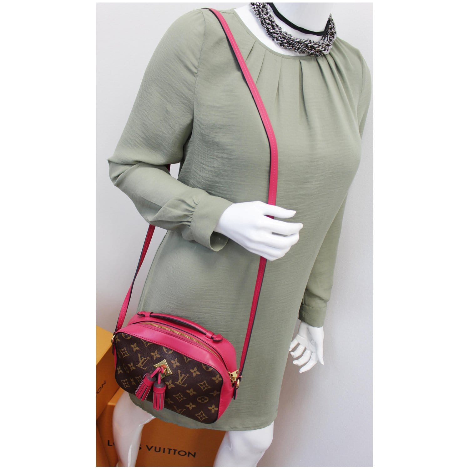Louis Vuitton Santonge Monogram Shoulder Bag Canvas Coquelicot Ladies in  2023