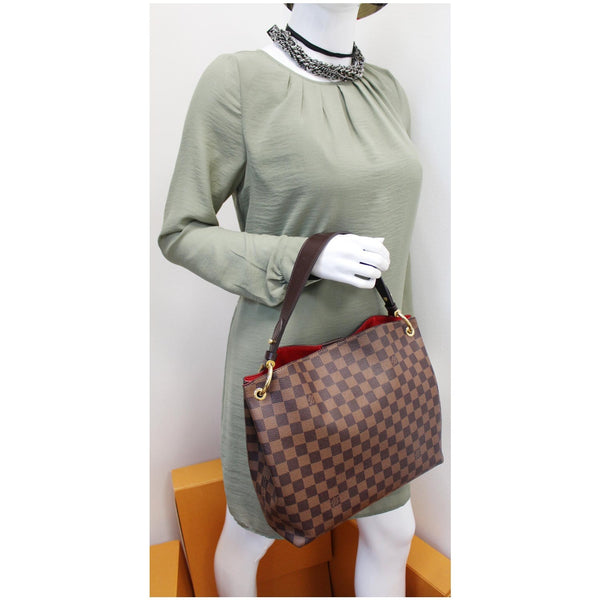 Louis Vuitton Graceful PM Damier Ebene Shoulder Bag for women