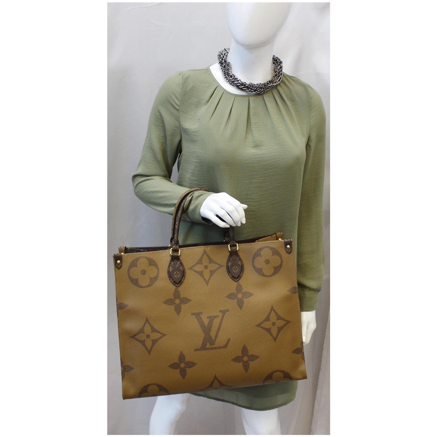 Louis Vuitton 2019 Giant On The Go PM Tote Bag - Brown for Women