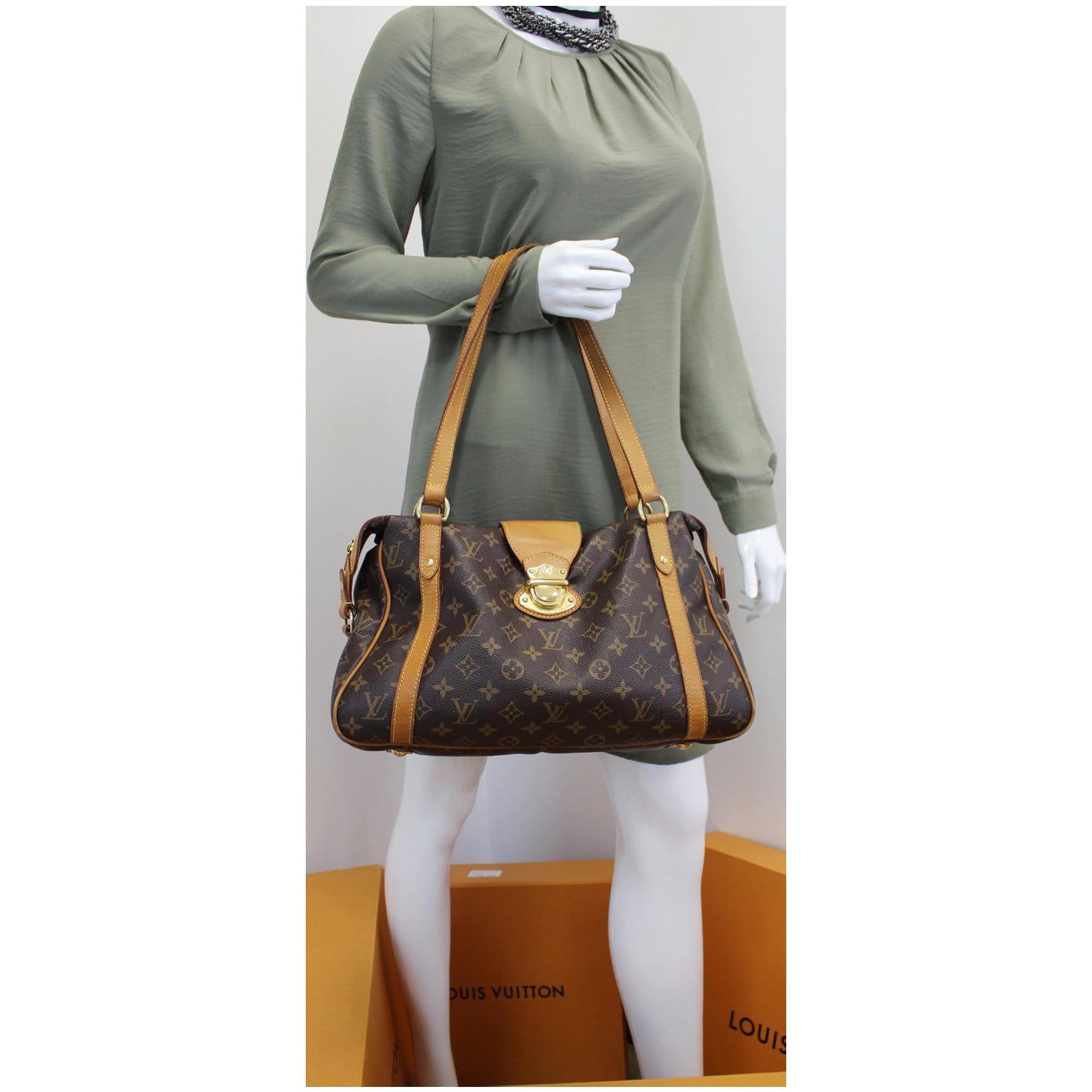Louis Vuitton Monogram Stresa PM Bowler Shoulder Bag 88lz56s
