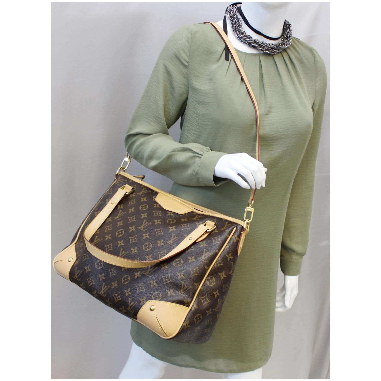 Louis Vuitton Estrela Mm Monogram Brown Canvas Shoulder Bag