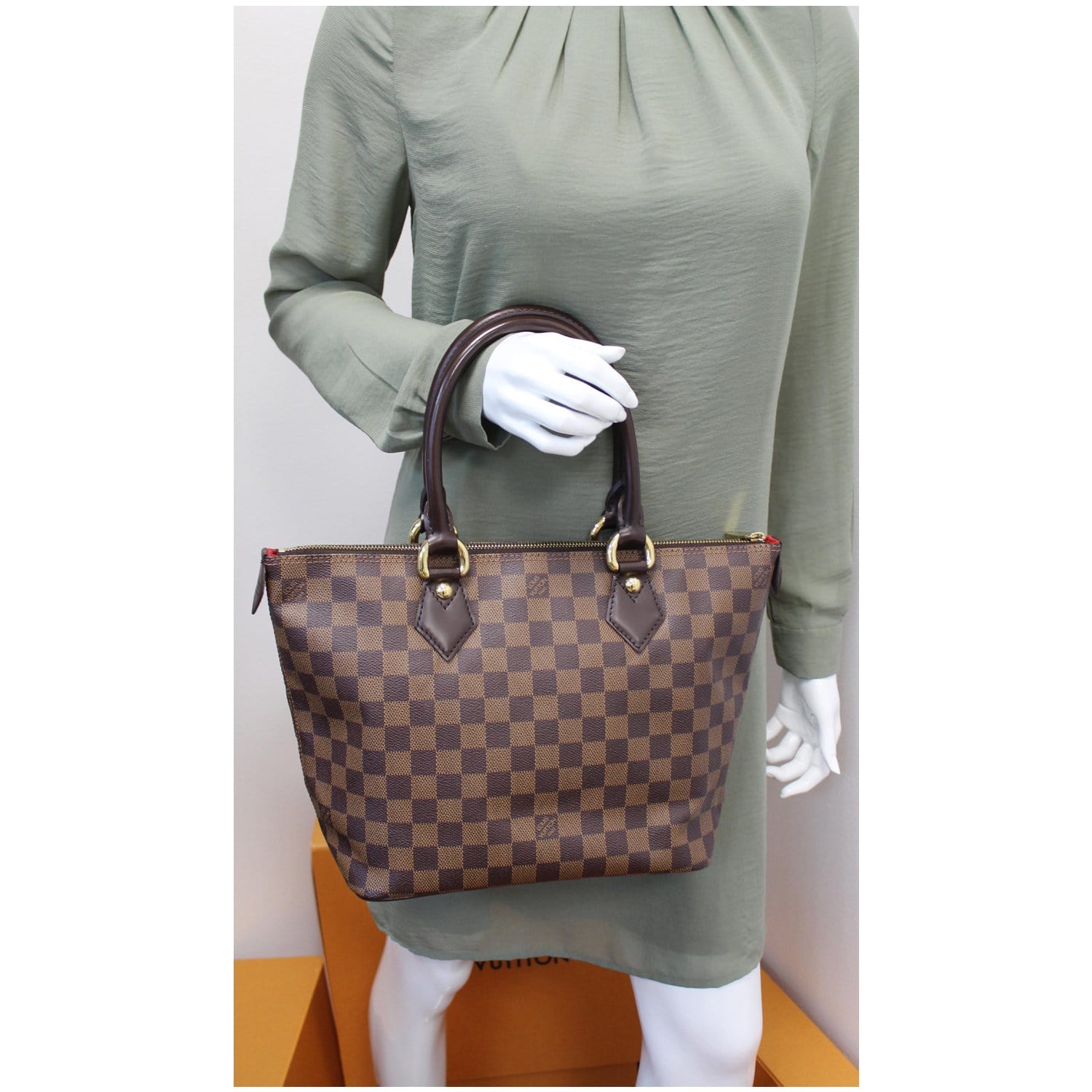Louis Vuitton Saleya PM Women's Tote Bag N51183 Damier Ebene (Brown)