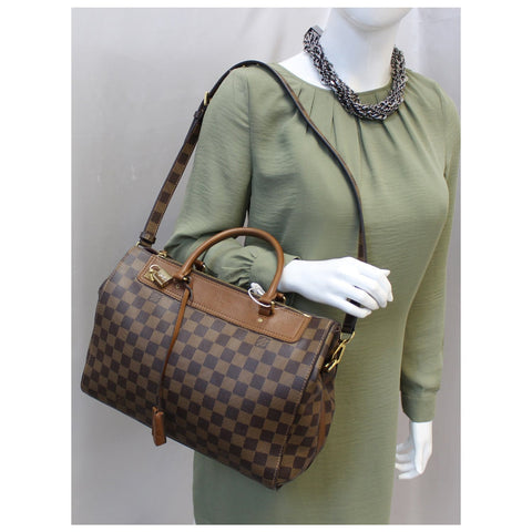 LOUIS VUITTON Greenwich Damier Ebene Shoulder Handbag-US