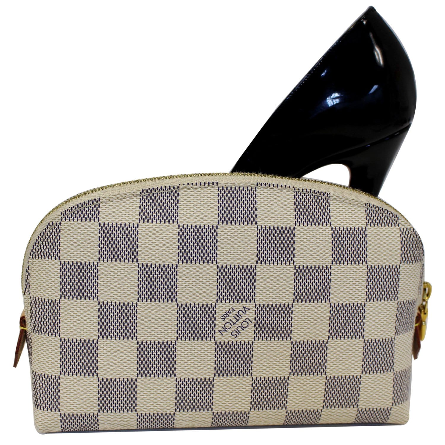LOUIS VUITTON: Damier Azur Cosmetic Pouch – Luv Luxe Scottsdale