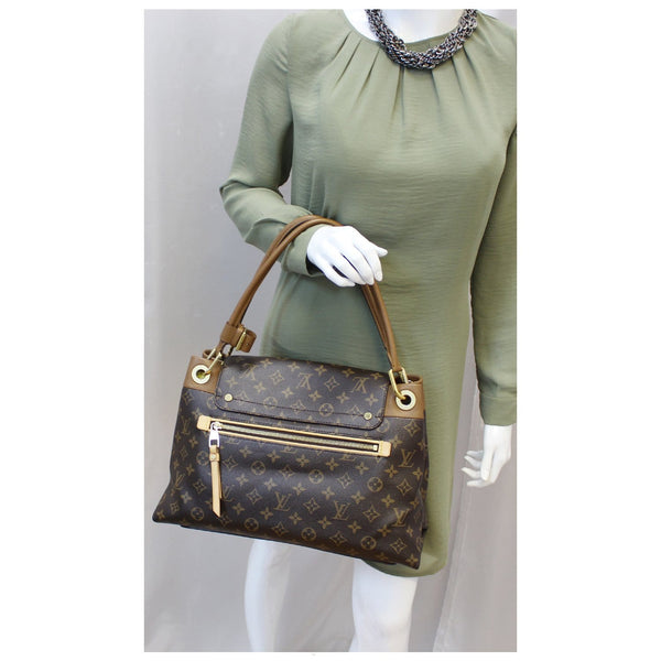 LOUIS VUITTON Olympe Camel Monogram Canvas Satchel Shoulder Bag-US