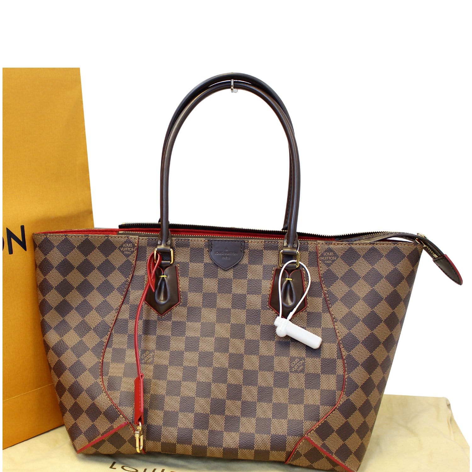 Caissa MM Tote Bag DAMIER EBENE EXCELLENT NEW CONDITION 100