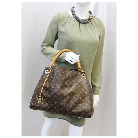 LOUIS VUITTON Artsy MM Monogram Canvas Hobo Shoulder Bag-US