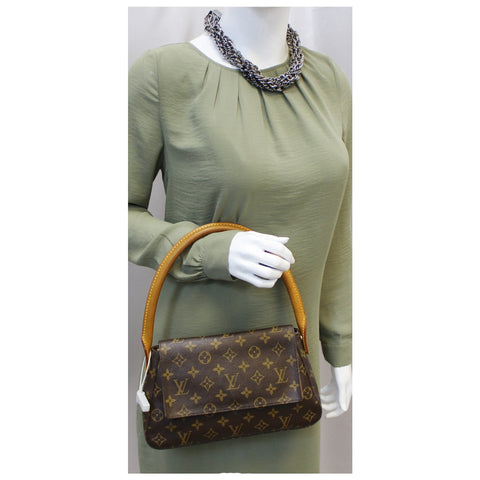 LOUIS VUITTON Monogram Canvas Looping PM Satchel Bag-US