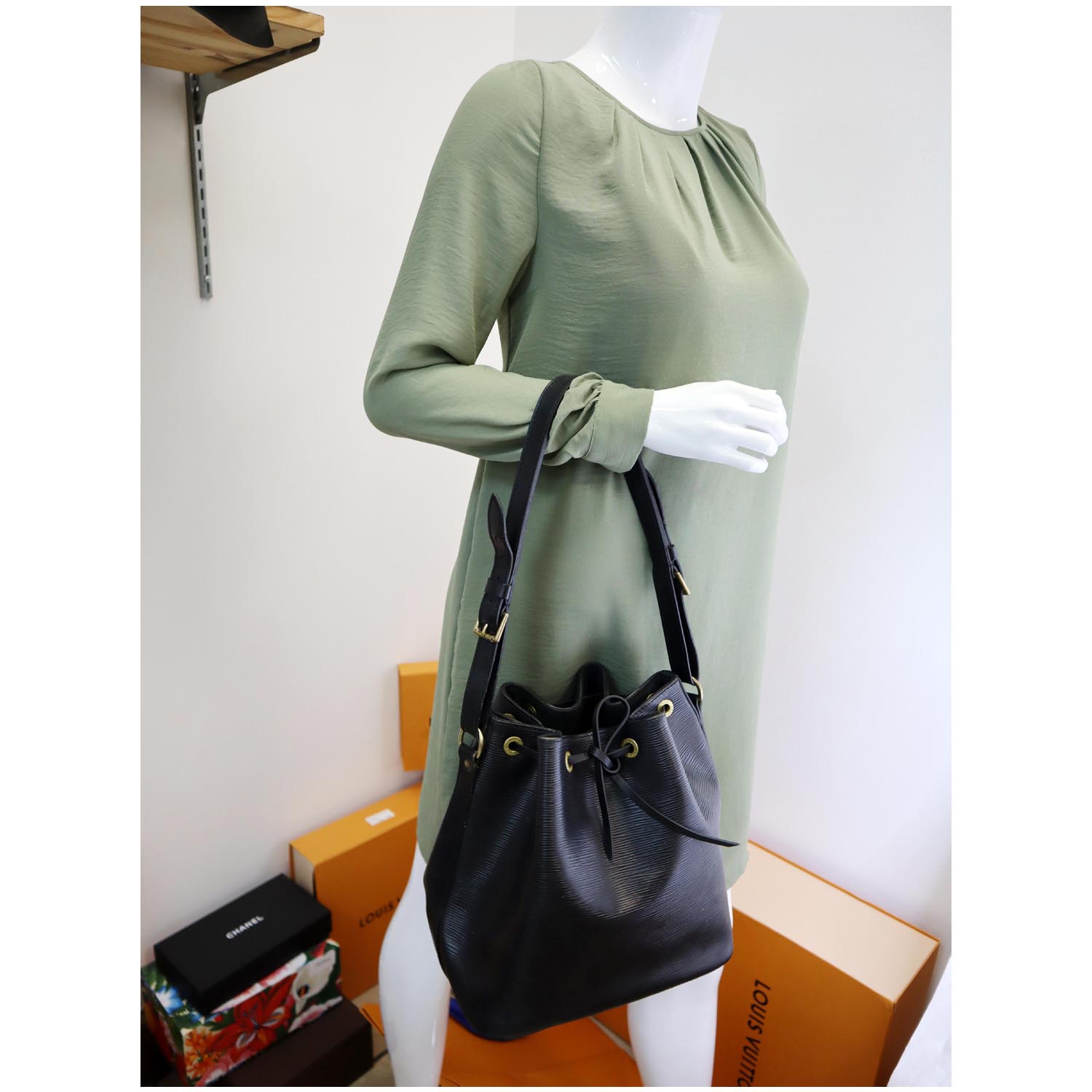 Louis Vuitton, Bags, Authentic Louis Vuitton Shoulder Bag Petit Noe Epi Used  Lv Handbag Vintage