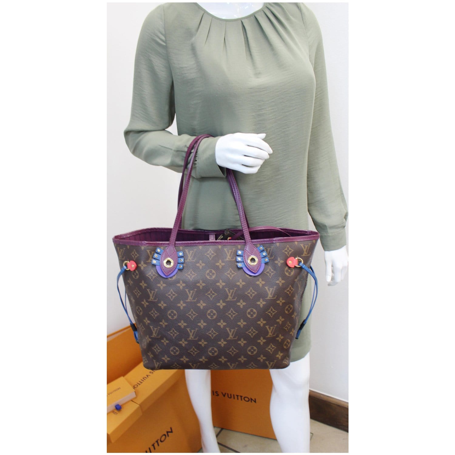 Auth Louis Vuitton Neverfull NM Tote Limited Edition Monogram