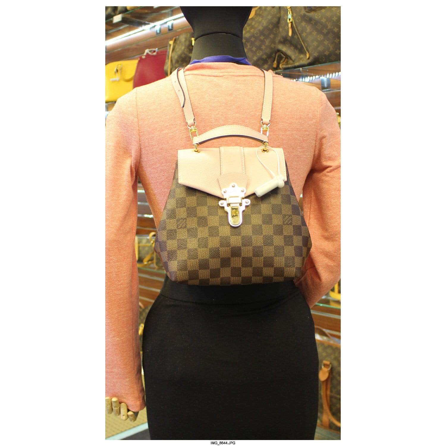 Louis Vuitton Damier Ebene & Magnolia Clapton Backpack – FashionsZila