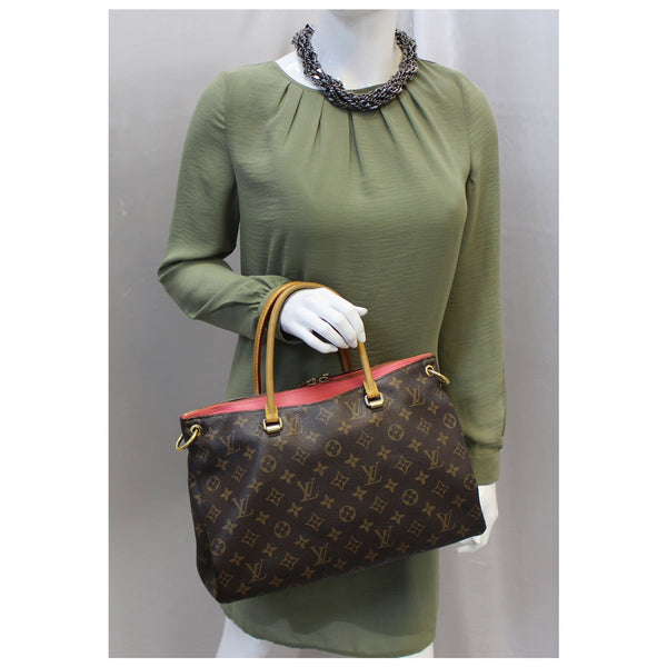 LOUIS VUITTON Pallas Monogram Canvas Shoulder Handbag-US