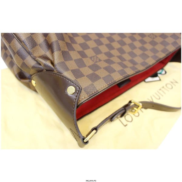 LOUIS VUITTON Reggia Damier Ebene Shoulder Bag Brown-US